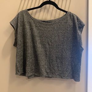 Eileen fisher grey boxy crop top M